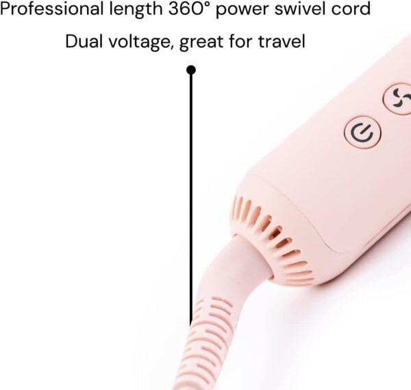 L'ANGE Le Duo 360° Airflow Styler - 2-in-1 Curling Wand & Flat Iron, Blush - Image 5