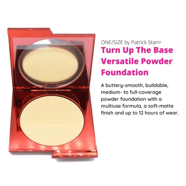 One size Patrick Starrr Turn Up The Base Versatile Powder Foundation - Light 4 (G) Light, Golden Undertones Face Pressed Makeup Medium-to-Full Coverage, Soft Matte Finish 0.28 Ounce : Beauty & Personal Care - Image 3