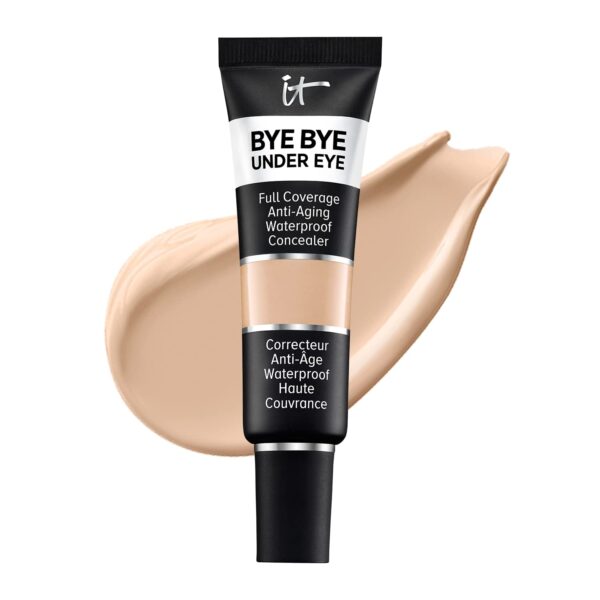 IT Cosmetics Bye Bye Under Eye Full Coverage Concealer - for Dark Circles, Fine Lines, Redness & Discoloration - Waterproof - Natural Finish – 0.4 fl oz