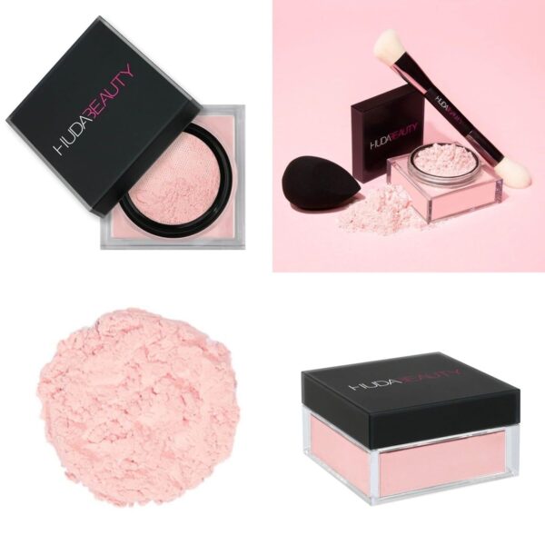 HUDA BEAUTY Easy Bake Loose Baking & Setting Powder Full Size - CHERRY BLOSSOM (Sheer Soft Pink) - Image 3