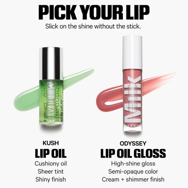 Milk Makeup Odyssey Lip Oil Gloss, Soul Search (Light Pink Shimmer) - 0.2 oz - For Fuller and Glossy Lips - Long Lasting Moisture - Semi-Sheer Color - Sweet Vanilla Scent - Vegan Cruelty Free - Image 7