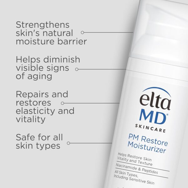 EltaMD PM Restore Moisturizer - Replenishing Night Cream for All Skin Types - Image 2