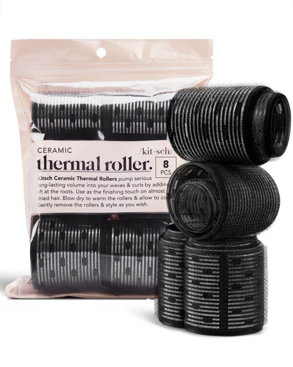 Kitsch Ceramic Thermal Rollers - 8pc for All Hair Lengths