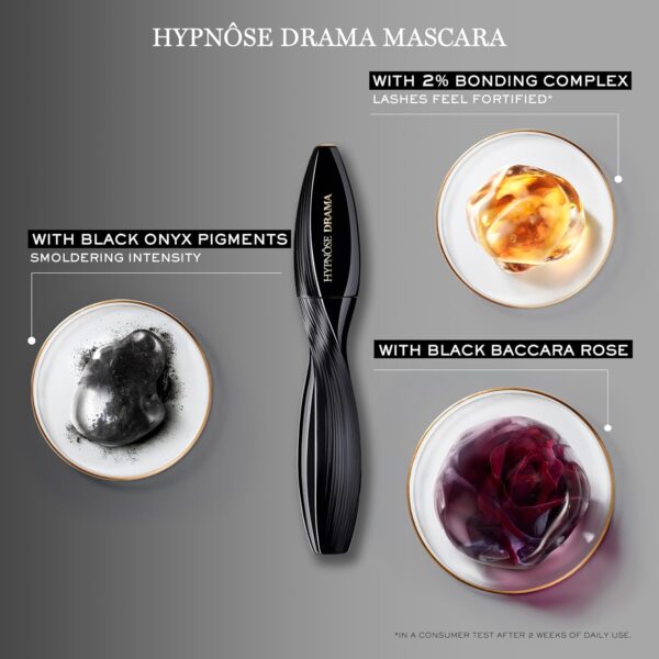 Lancôme Hypnôse Drama Extreme Volumizing Mascara - Up to 17x More Volume - Up to 24HR Wear - Ultra Black - Image 5