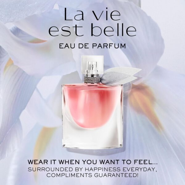 Lancôme La Vie Est Belle Eau de Parfum - Long Lasting Fragrance with Notes of Iris, Earthy Patchouli, Warm Vanilla & Spun Sugar - Floral & Sweet Women's Perfume - Image 4