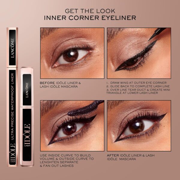 Lancôme Lash Idôle Lash-Lifting & Volumizing Mascara - Black Mascara for Instant Volume, Length & Lift - Smudge Proof & Up To 24H Wear - Black - Image 7